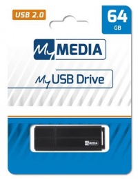 Pendrive, 64GB, USB 2.0, MYMEDIA (by VERBATIM)